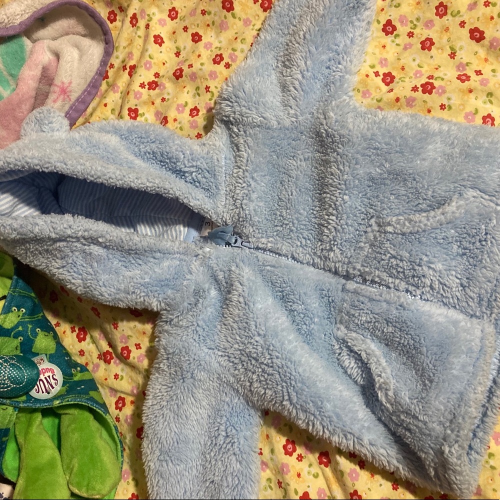 Blue Baby Hoodie with Bear Ears